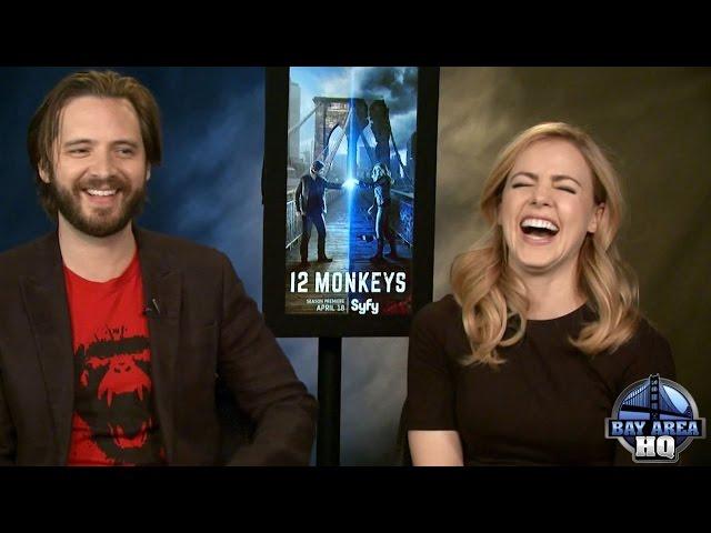 HILARIOUS | 12 MONKEYS | SEASON 2 | INTERVIEW | AMANDA SCHULL | AARON STANFORD | "MONKEY-WED" GAME