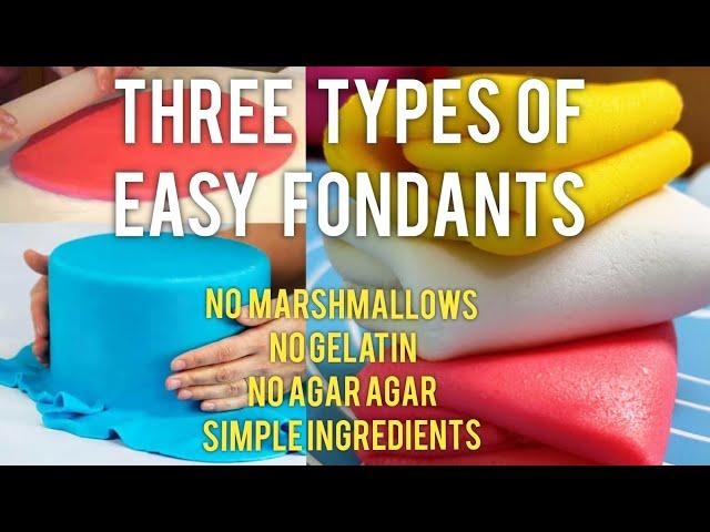 best ever homemade fondant / no marshmallows /no  gelatin #nomarshmallowfondant #nogelatine