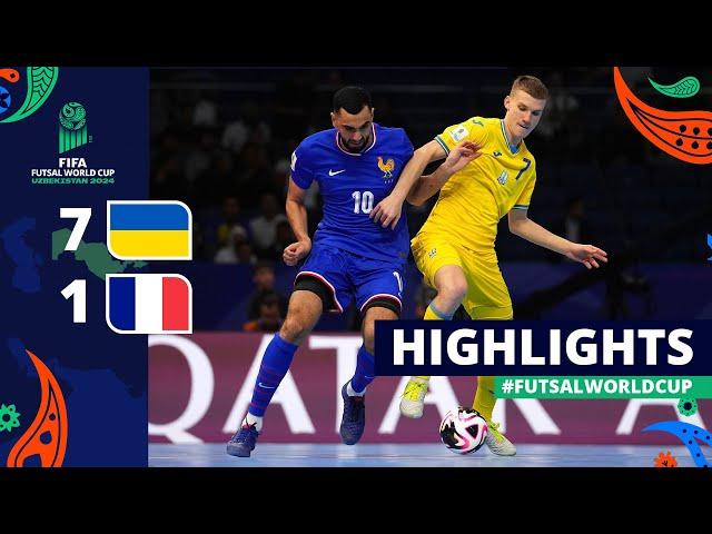 Ukraine v France | FIFA Futsal World Cup 2024 | Play-off for third place | Highlights