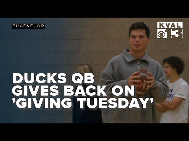 Ducks QB Dillon Gabriel teams with Unitus Credit Union to boost KidSports