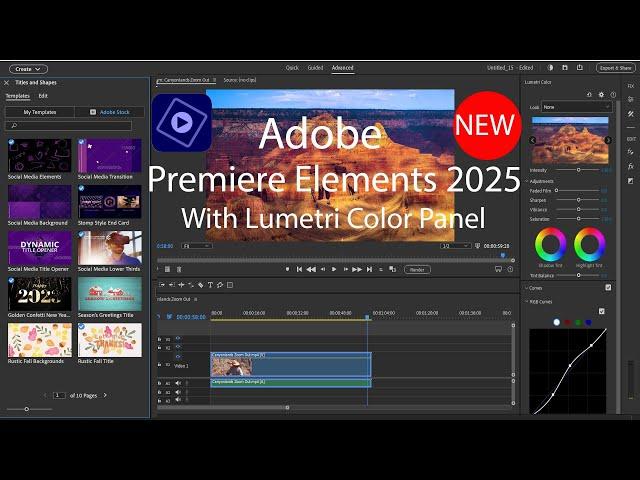 NEW UI Premiere Elements 2025 for Beginners