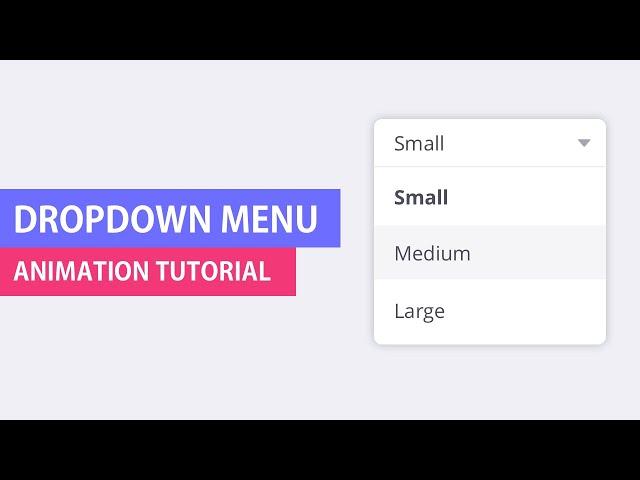 Custom Dropdown Menu Animation | Origami Studio Tutorial