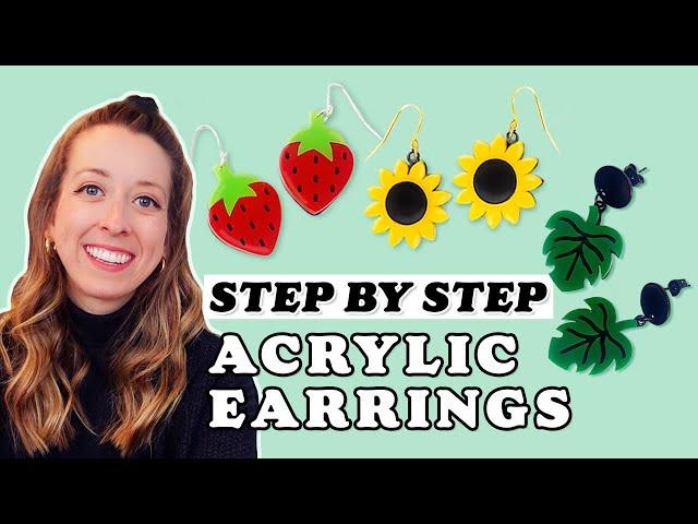 How to Make Multi-Colored Acrylic Earrings | Glowforge Tutorial