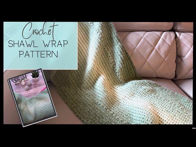 Crochet textured shawl and wrap free pattern (colorama halo yarn pattern)