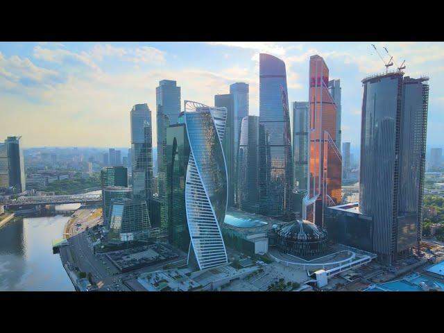 Москва Сити 2022 с высоты птичьего полёта