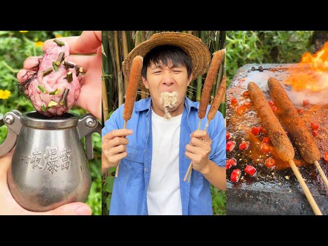 Sausages made of cotton?|Chinese Mountain Forest Life And Food #Tiktok#Fyp