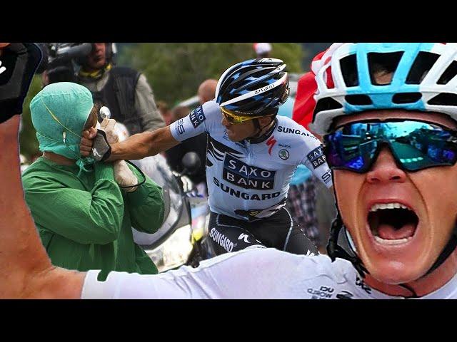 TOP 10 MOMENTOS: FANÁTICOS VS CICLISTAS! 