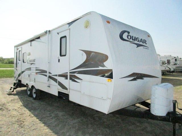 (Sold) HaylettRV.com - 2007 Keystone Cougar 294RLS Used Rear Living Travel Trailer RV