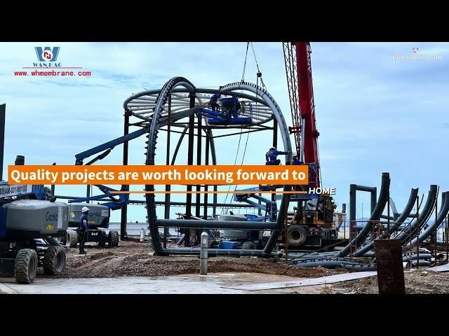 Lightweight Space Steel Frame Structure Shell Multi-functional Hall Round Roof #construction #roof