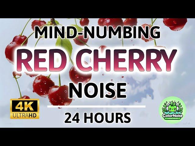 Red Cherry Noise| BLACK SCREEN |Perfect for studying, sleeping and even finding relief from tinnitus