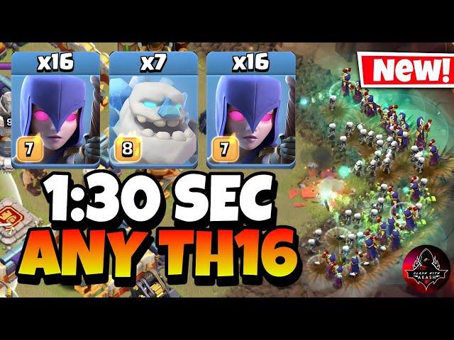 Epic Strategy! TH16 Zap Quake Witch is the Easiest TH16 Attack Strategy in Clash of Clans