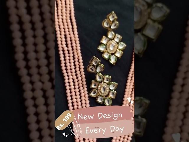 Rs. 199 ,New Jewellery Design, peach #jewellery #fesify #new #meesho #meeshohaul #heymama #trending