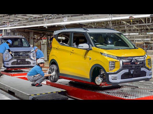 Inside Mitsubishi Billion $ Factory Producing Tiny Kei Cars - Production line