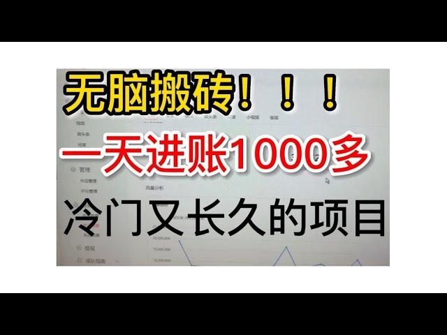 12月最新无脑搬砖项目，有手就行，新人也没难度，一天可做500+