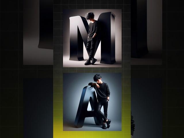 3D First Letter Name Ai Photo Editing | Bing Image Creator | Ai Photo Kaise Banaye
