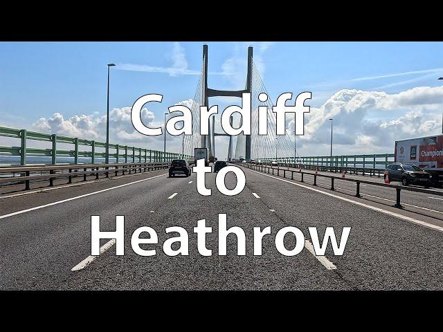 [4K] Driving from Cardiff to Heathrow (UK)