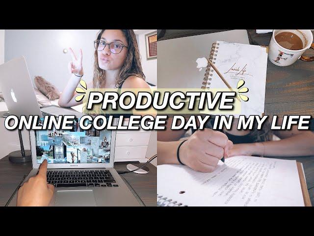 PRODUCTIVE ONLINE COLLEGE DAY IN MY LIFE: September goals, nespresso pods, homework, zoom class