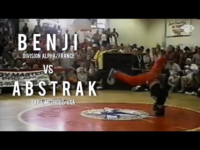 ABSTRAK (Skill Methodz) vs. BENJI (France) 2000 | Bboy Master Pro-Am in Miami. // Classic Archive.