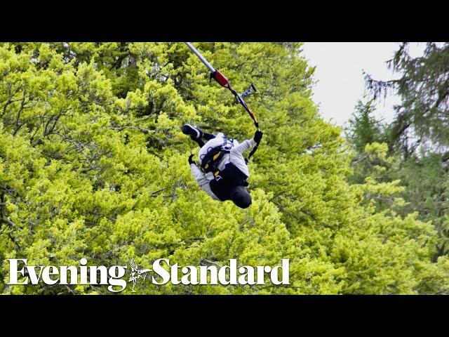 Frenchman begins world bungee jump record challenge off Scottish bridge