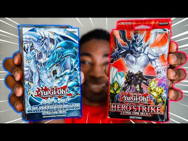 Our FAVORITE Yu-Gi-Oh Structure Decks! HEROES vs BLUE-EYES!