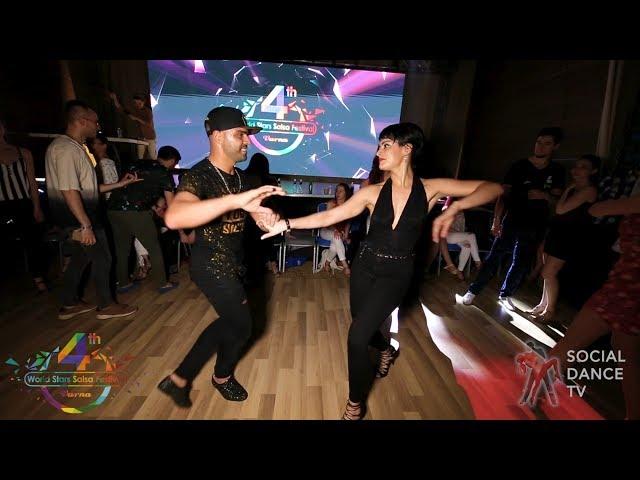 Fadi Fusion & Alicia Velasco - Salsa social dancing | 4th World Stars Salsa Festival