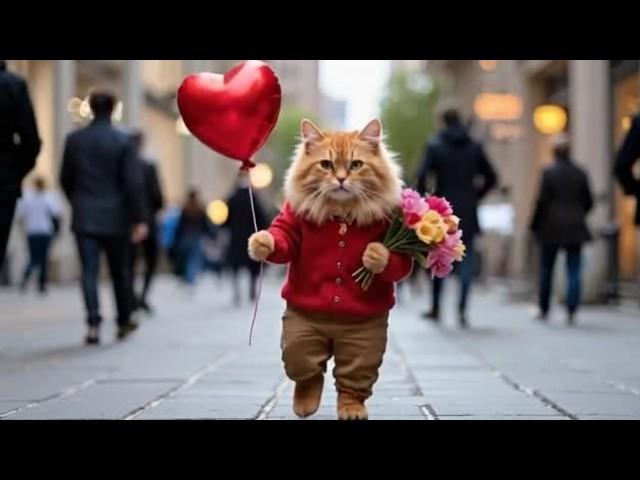 Cats on Valentine's Day - Funny Cats Doing Human Things