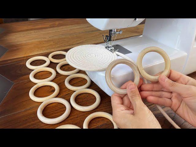 Make, Sell And MAKE MONEY! Genius Sewing Idea With Rope and Wooden Rings.