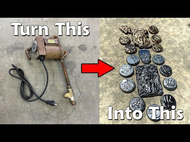 Water Circulator Meltdown - Copper, Brass, & Zinc Melt - Casting Custom Molds