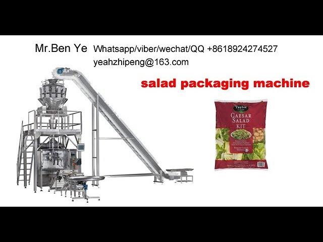 Salad packaging machine, leaf vegetable packing machine