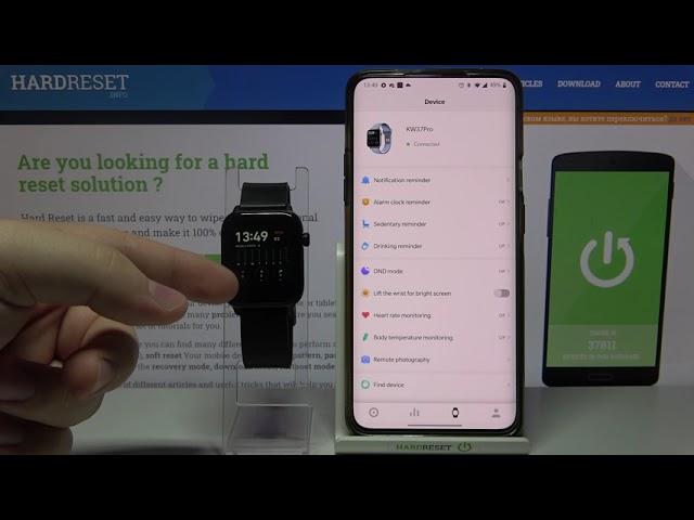 How to Factory Reset KINGWEAR KW37 Pro using Phone App – Wipe Data / Erase Defaults