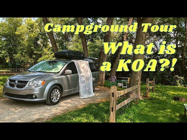 What is a KOA? | KOA Campground Tour in Nebraska | Paid Minivan Camping |