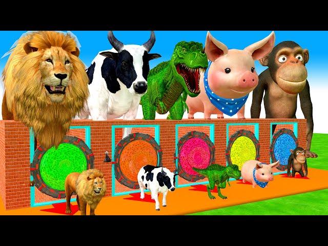 5 Giant Duck, Monkey, Lion, piglet, cow, elephent, T rex, Sheep, Transfiguration funny animal 2023