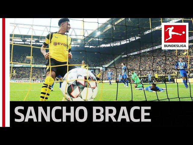 Jadon Sancho Unstoppable - 2 Goals and New Records for Dortmund’s Young Gun