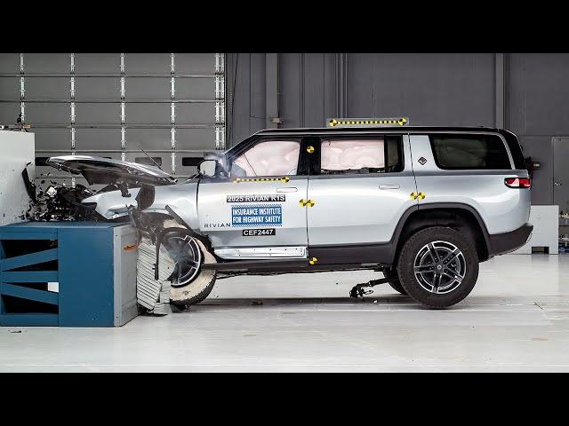 2025 Rivian R1S updated moderate overlap IIHS crash test