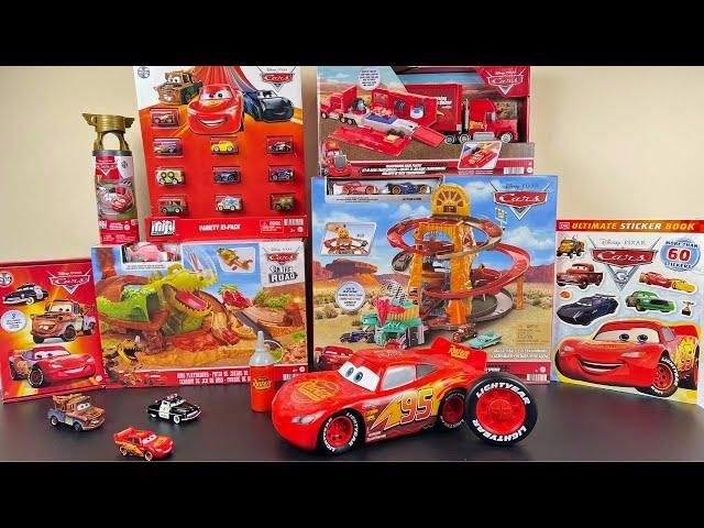 Disney Pixar Cars Unboxing Review l  Lightning McQueen Bubble RC Car | Dinosaur Launcher Race Track