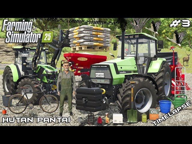 SPREADING LIME, CULTIVATING, AND SEEDING WHEAT | HUTAN PANTAI | Farming Simulator 25 | Episode 3