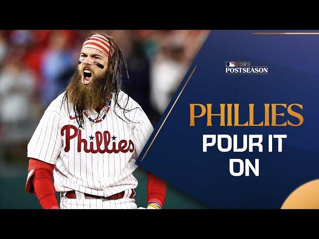 The Phillies offense keeps GOING OFF! (All 10 runs from their huge NLCS Game 2 win!)