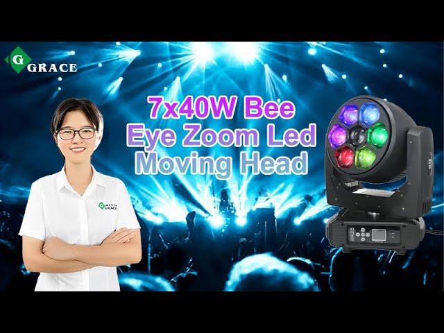 Grace Stage Lighting 7x40W Bee Eye Moving Head (GL-B740) | LED moving head