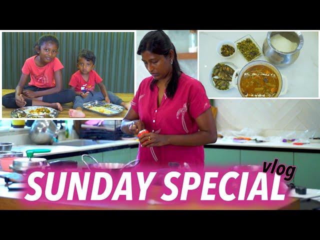 Sunday special samayal for family/Green fish fry/cooking with fridge leftovers