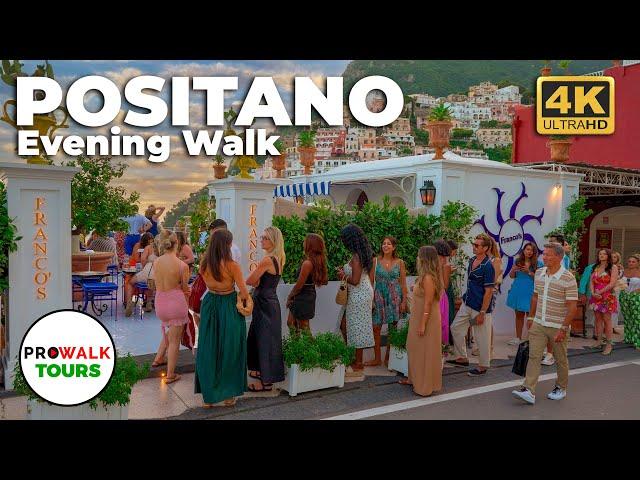 Positano Evening Walk: 4K 60fps Italian Beauty - with Captions