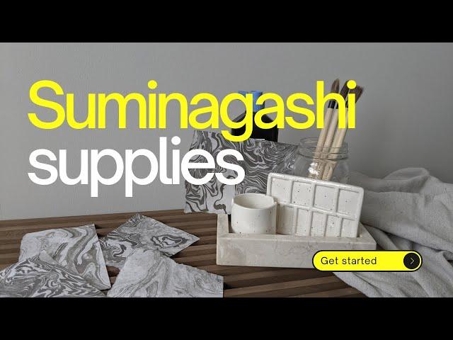 Getting started with Suminagashi supplies