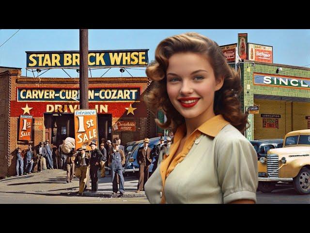 We Colorized STREET Photos of 1930s in the USA