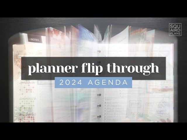 MY COMPLETED 2024 AGENDA PLANNER FLIP THROUGH! A Full Year of Planning Ideas & Inspo