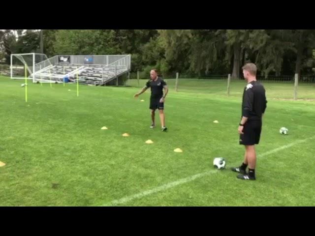 Back garden training drill 2 - how to practise dribbling skills at home