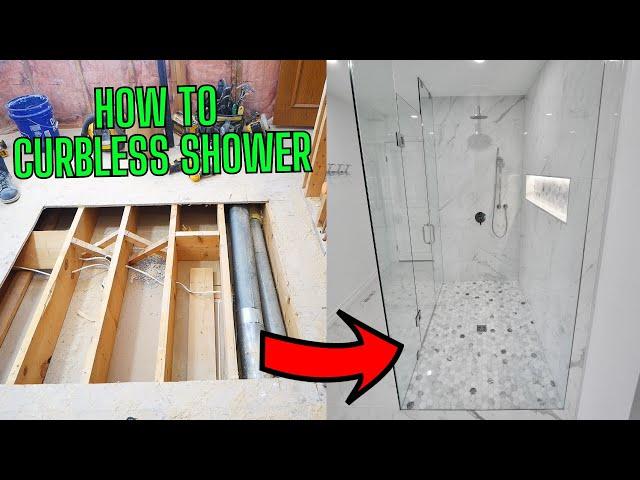 How to Create a Curbless Shower (Barrier Free Bathroom / Walk in Shower)