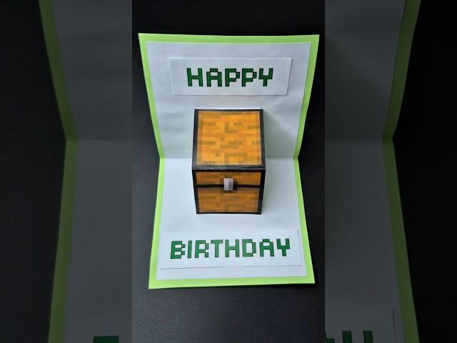 DIY Minecraft Chest Pop Up Birthday Card ️ Cute Gift Idea ️