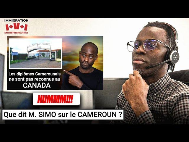 Philippe Simo, il faut revoir tes propos sur les Diplômes Camerounais. #canada #quebeccanada