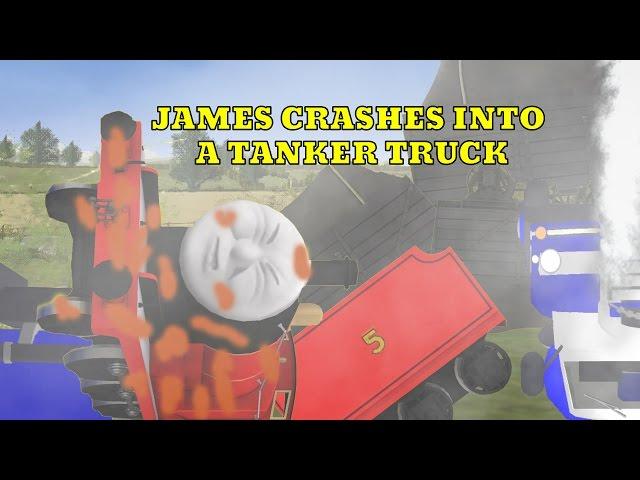 James Smashes Into Tanker Truck