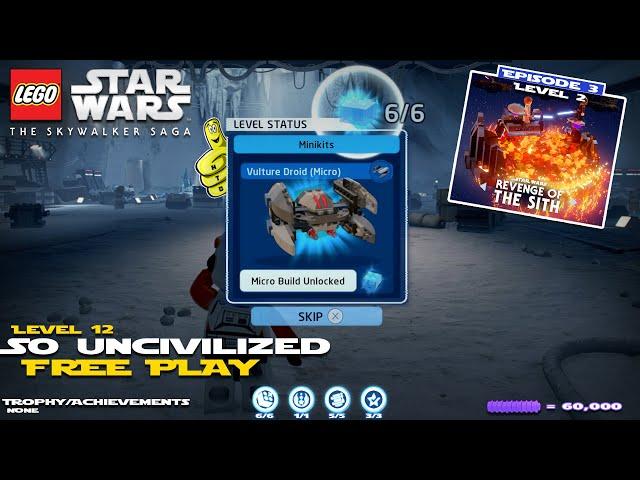 Lego Star Wars The Skywalker Saga: Lvl 12 So Uncivilized FREE PLAY - HTG