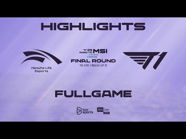 FULL HIGHLIGHTS HLE vs T1 | 2025 LCK ROAD TO MSI | FINAL ROUND